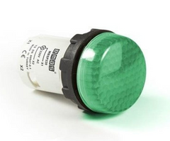 Моноблочна світлосигнальна арматура світлодіодна 220В зелена (ячеистое скло) MBSP220Y, EMAS