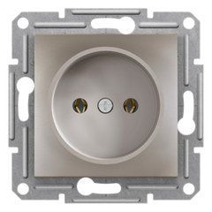 Розетка 1-я без заземления Бронза EPH3000169 ASFORA plus Schneider Electric, 9954, Бронза