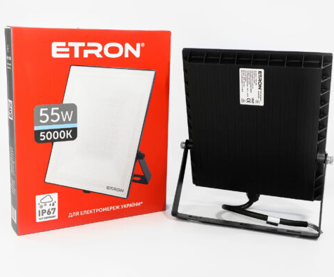 Прожектор 55W 5000К ETRON 1-ESP-208 IP67, 20227, 1-ESP-208, 5000