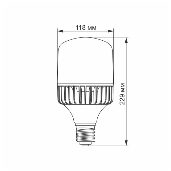 Лампа led 50Вт Е40 высокомощная VIDEX A118, 24310, VL-A118-50405, 5000