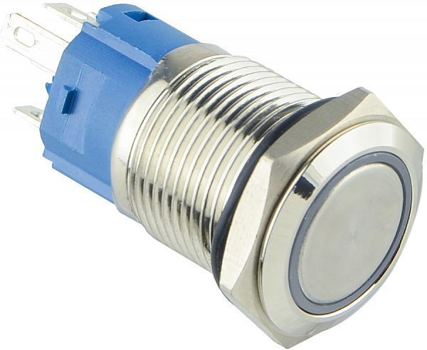 TYJ 16-261 220V зелена Кнопка метал. з підсв. 1NO+1NC