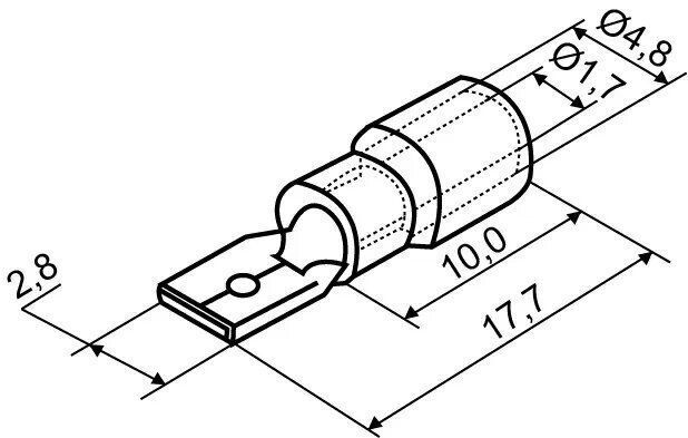 Конектори МDD1,25-110 2,8x0,5/0,8 (100 шт.)