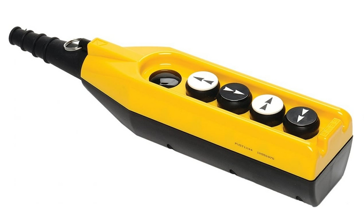 Крановий пульт управління 4-кнопковий, 2 швидоксті (жовто-чорний) PV5T144 EMAS