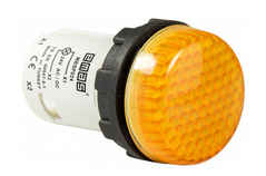 Моноблочная светосигнальная арматура светодиодная 24В желтая (ячеистое стекло) MBSP024S, EMAS