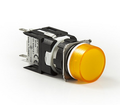 Светосигнальная арматура круглая желтая LED 24V AC/DC D080YXS, EMAS