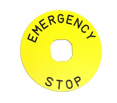 Табличка кнопки аварийной, алюминий d=90mm BET90A, EMAS