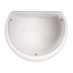 Плафон пластиковий Е-27 (max.40w ЛОН) AQUA HALFMOON антивандальний полумісяць IP54 білий HOROZ, Білий, 250х201,5х104,7, 400-113-114, 1