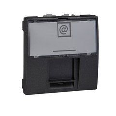 Накладка для коннекторів RJ45 AMP KRONE Графіт MGU9.460.12 Unica Schneider, 8782, Графіт