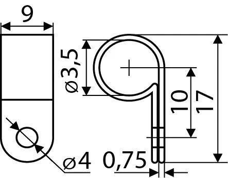 CHS 1/8R Скоба кабельна (100 шт.)