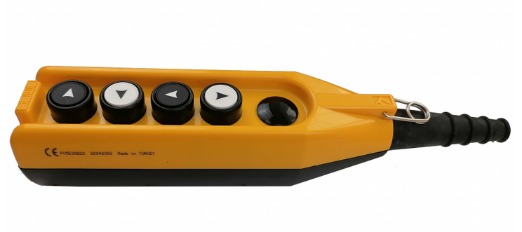 Крановий пульт управління 4-кнопковий, 1 швидкість (жовто-чорний) PV5T122 EMAS