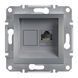 Розетка компьютерная RJ45 CAT.6 UTP Сталь EPH4700162 ASFORA plus Schneider Electric, 22355, Сталь