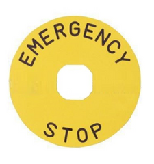 Табличка кнопки аварийной, пластик d=90mm BET90P, EMAS