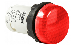 Моноблочная светосигнальная арматура светодиодная 24В красная (ячеистое стекло) MBSP024K, EMAS