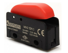 Мини-выключатель MN2TIP12 с красной пластиковой клавишей (1НО+1Н3) EMAS