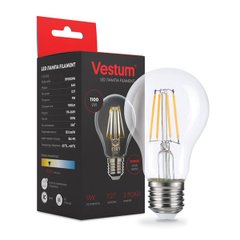 Світлодіодна філаментна лампа Vestum А60 Е27 9Вт 220V 3000К 1-VS-2110, 3000
