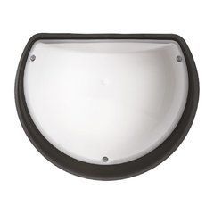 Плафон пластиковий Е-27 (max.40w ЛОН) AQUA HALFMOON антивандальний полумісяць IP54 чорний HOROZ, Чорний, 250х201,5х104,7, 400-123-114, 133