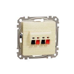 Аудио-розетка двойная, Sedna Design & Elements, Береза - имитация дерева, SDD180411 Schneider, Береза