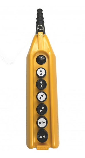 Тельферный пульт 6-кнопочный, 2 скорости (жёлто-чёрный) PV7T1444 EMAS