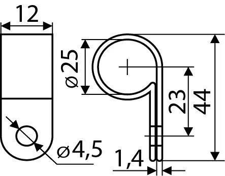 CHS 1R Скоба кабельна (100 шт.)