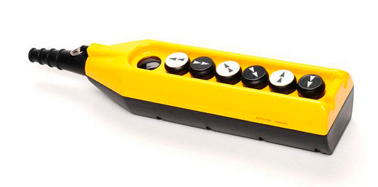 Тельферный пульт 6-кнопочный, 2 скорости (жёлто-чёрный) PV7T1444 EMAS