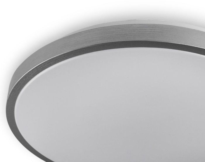 Светильник потолочный RING матовый 60W 395*60мм 3000К-6500К с пультом, серебро