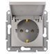 Розетка 1-я з заземленням та кришкою Бронза EPH3100169 ASFORA Schneider Electric, 9956, Бронза