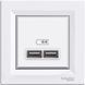USB розетка 2,1A белая EPH2700221 ASFORA Schneider Electric, 9906, Белый