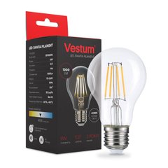 Светодиодная филаментная лампа Vestum А60 Е27 9Вт 220V 4100К 1-VS-2109, 4100