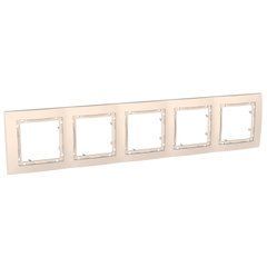 Рамка 5-постовая Слоновая кость MGU4.010.25 Unica Colors Schneider, 8134, Слоновая кость