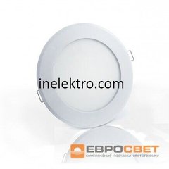 Светодиодный светильник LED-R-170-12 12Вт 4200К круг встраиваемый Евросвет, 000039180, 4200