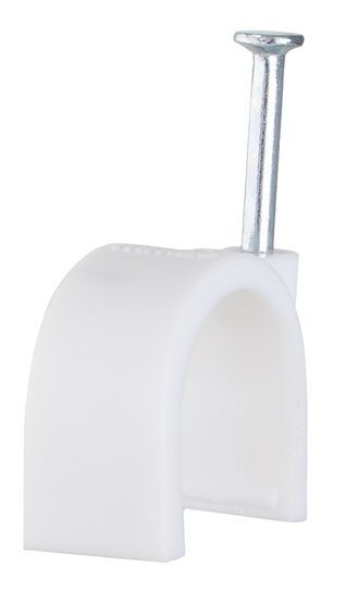 Скоба біла CHR-10 мм кругла (100 шт.)