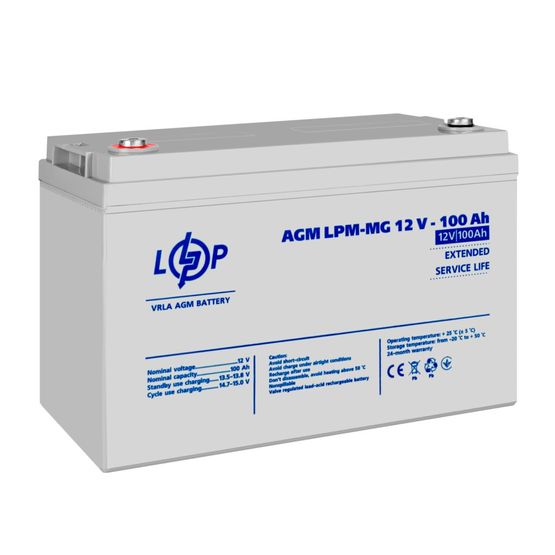 Аккумулятор мультигелевый LPM-MG 12V - 100 Ah LogicPower