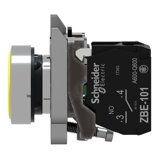 Кнопка 22мм з поверненням жовта 1NC XB4BA51 Schneider Electric