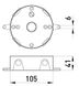 Коробка розподільча (монтажна) металева без кришки e.industrial.pipe.db.round.thread.5.x.1/2", кругла на 5 різьбових вводів для труб 1/2"