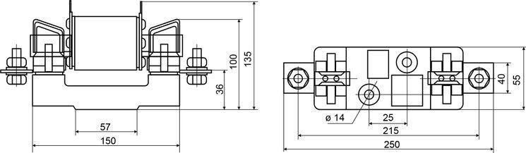 Тримач запобіжників NH3 (max. 630A) білий АСКО