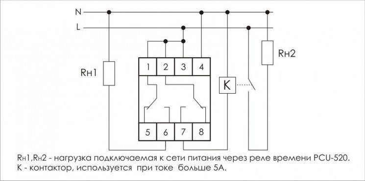 Реле часу PCU-520, багатофункційне, двійне