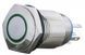 TYJ 16-361 220V зеленая кнопка метал. с подсв. с фиксацией 1NO+1NC