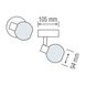 Світильник BODRUM-1 потолочний декор. 105mm 1xE14 мат.хром HOROZ, 035-004-0001-010