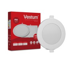 Круглий світлодіодний врізний світильник Vestum 9W 4000K 220V 1-VS-5103, Ø130, 1-VS-5103, 4000