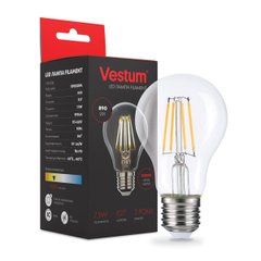 Світлодіодна філаментна лампа Vestum А60 Е27 7,5Вт 220V 3000К 1-VS-2106, 3000