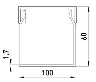Короб пластиковый e.trunking.stand.100.60, 100х60мм, 2м, 16508