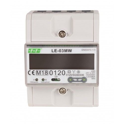 Лічильник електроенергії LE-03MW, 3-фазний, Modbus RTU