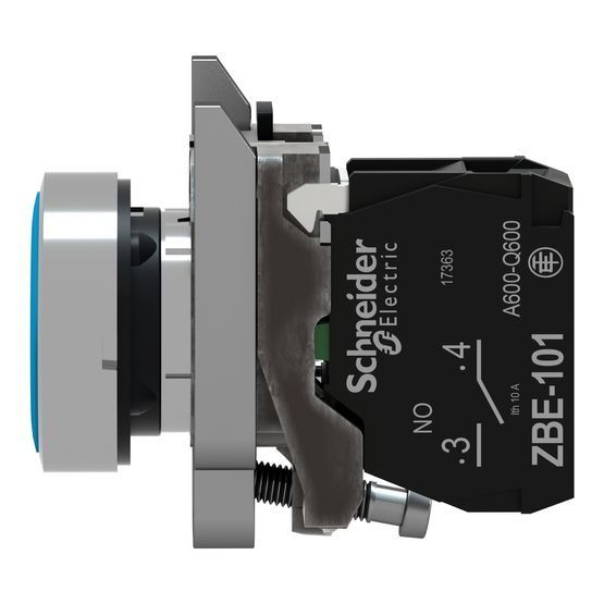 Кнопка 22мм с возвратом синяя 1NC XB4BA61 Schneider Electric