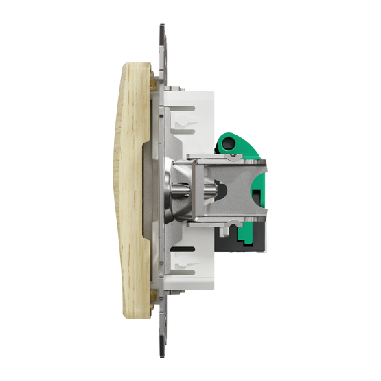 Компьютерная розетка одинарная, разъем RJ45кат. 5е UTP, Sedna Design & Elements, Береза - имитация дерева, SDD180451 Schneider, Береза