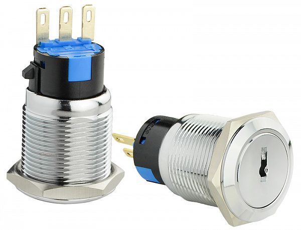 TY 19C-K11/2 Кнопка металева з ключем 2-о позиційна 1NO+1NC IP 67