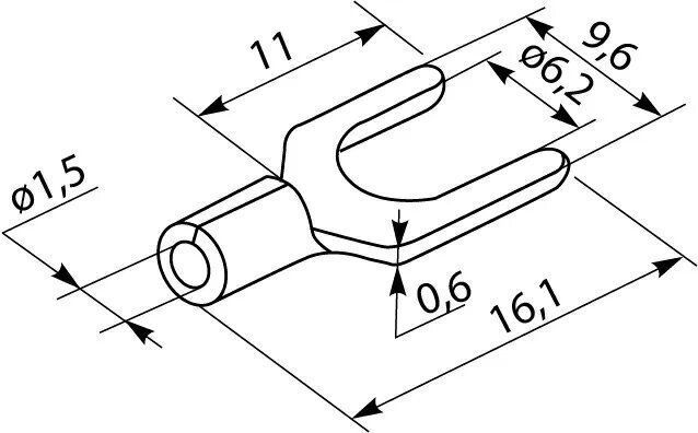 Кабельні наконечники SV 1,25-6 (100 шт.)