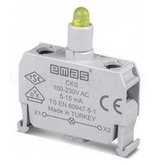 Блок-контакт підсвітки з жовтим світлодіодом 100-250 В AC CKS, EMAS