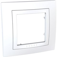 Рамка одноместная Белая MGU2.002.18 Unica Basic Schneider, 7636