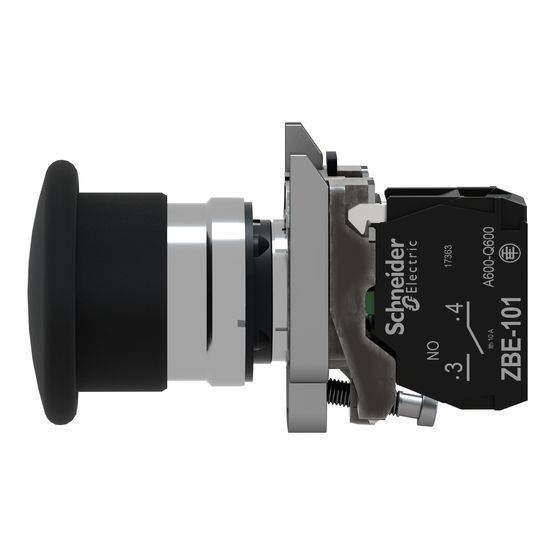 Кнопка грибок 1NO с возвратом черная XB4BC21 Schneider Electric