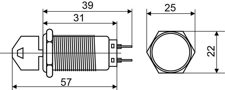 TY 19C-K11/3 кнопка металлическая с ключом 3-х позиционная 2NO+2NC.